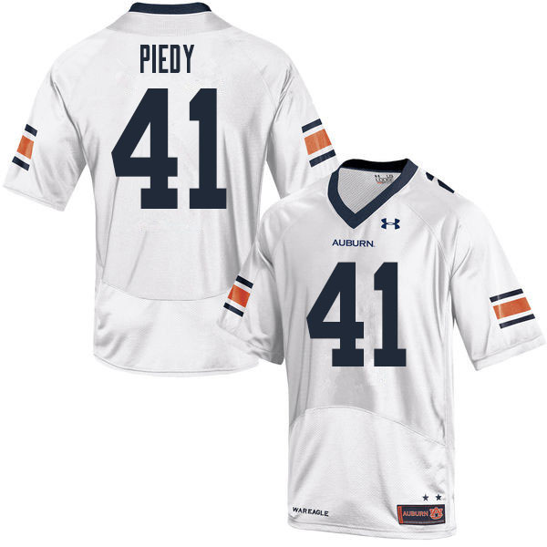 Men's Auburn Tigers #41 Erik Piedy White 2020 College Stitched Football Jersey